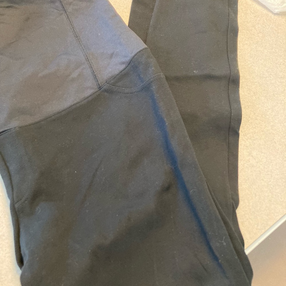 Isabel Maternity full panel black stretch pants